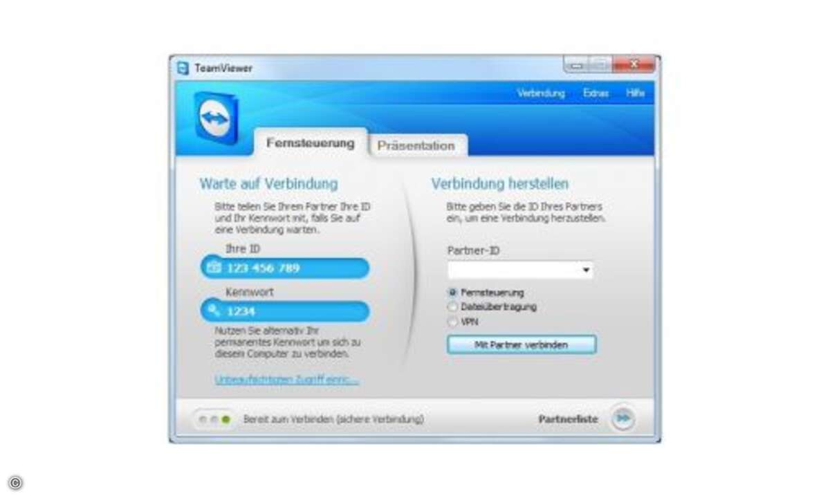 Die Software eignet sich für Fernwartung, Austausch von Daten und gemeinsames Arbeiten.