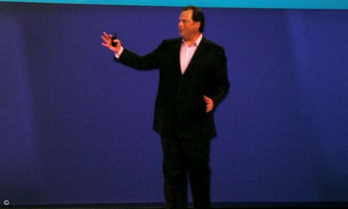 Salesforce-Chef Marc Benioff prägte durch seine Auftritte die Dreamforce 2011.