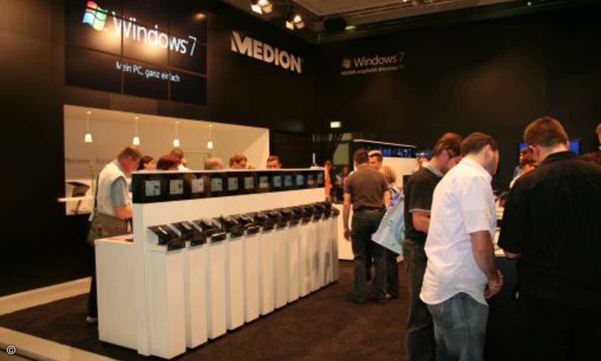 Medion auch nach dem Kauf durch Lenovo noch mit eigenem Stand vertreten