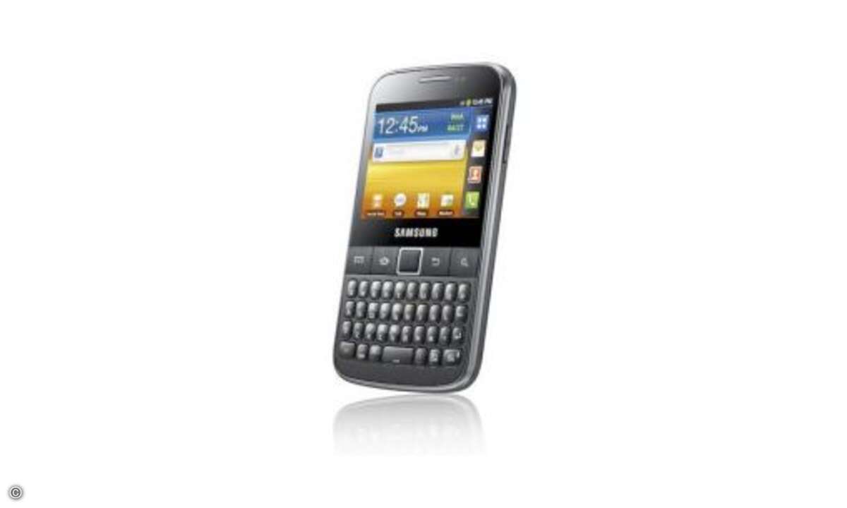 Samsung Galaxy M Pro
Samsung hat auf der IFA gezeigt, dass sie sich auch in Zukunft breit aufstellen möchten. Das Mittelklasse-Modell Samsung Galaxy M Pro kombiniert Touchscreen und Volltastatur im Blackberry-Design. Der Bildschirm misst 2,6 Zoll