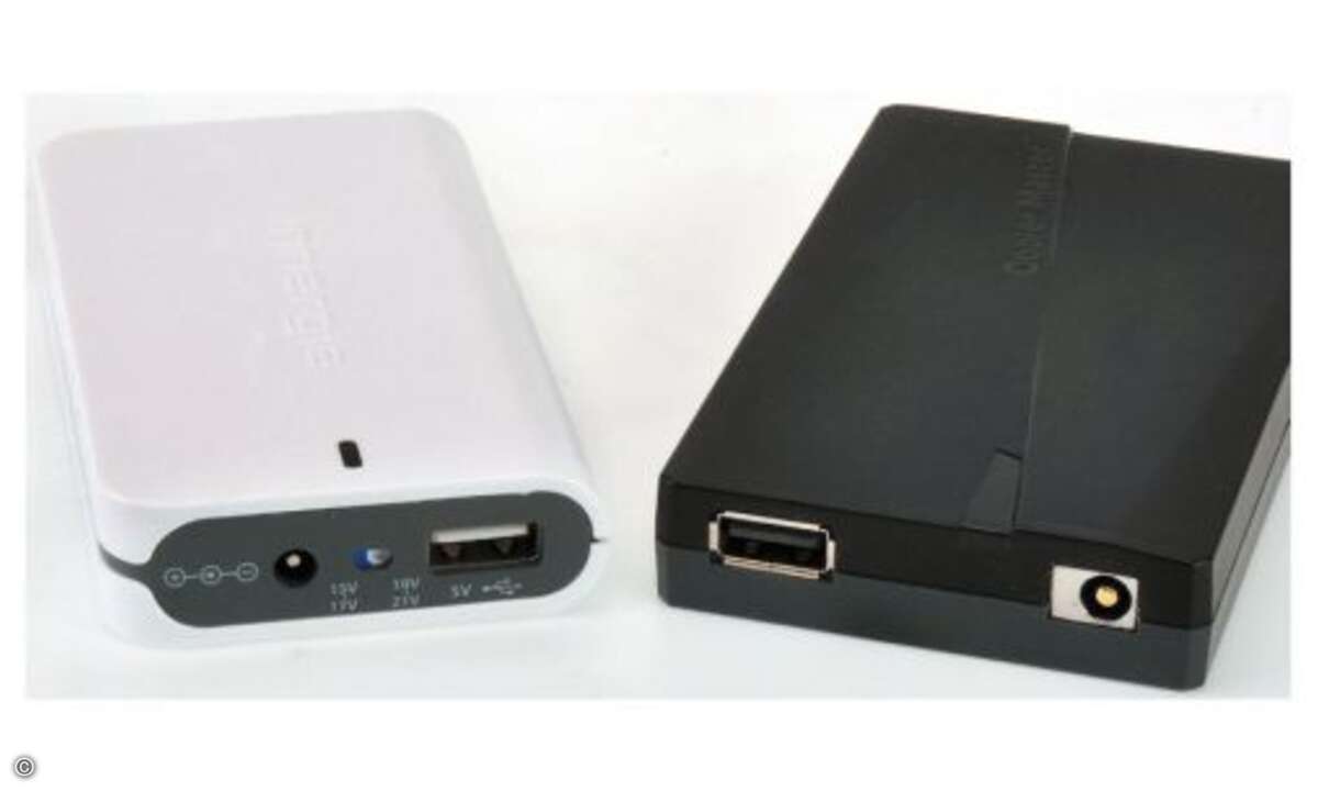 Universalnetzteile sind kleiner als die Originale. Die Geräte von Innergie und Cooler Master verfügen zudem über USB-Ladebuchsen.
© PC Magazin