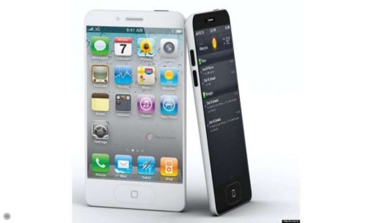 iPhone 5 Konzept von macrumors.com
...der Entwurf sollte dünner sein als das iPhone 4 und ein größeres Display haben. Das Ergebnis ist...
© macrumors.com