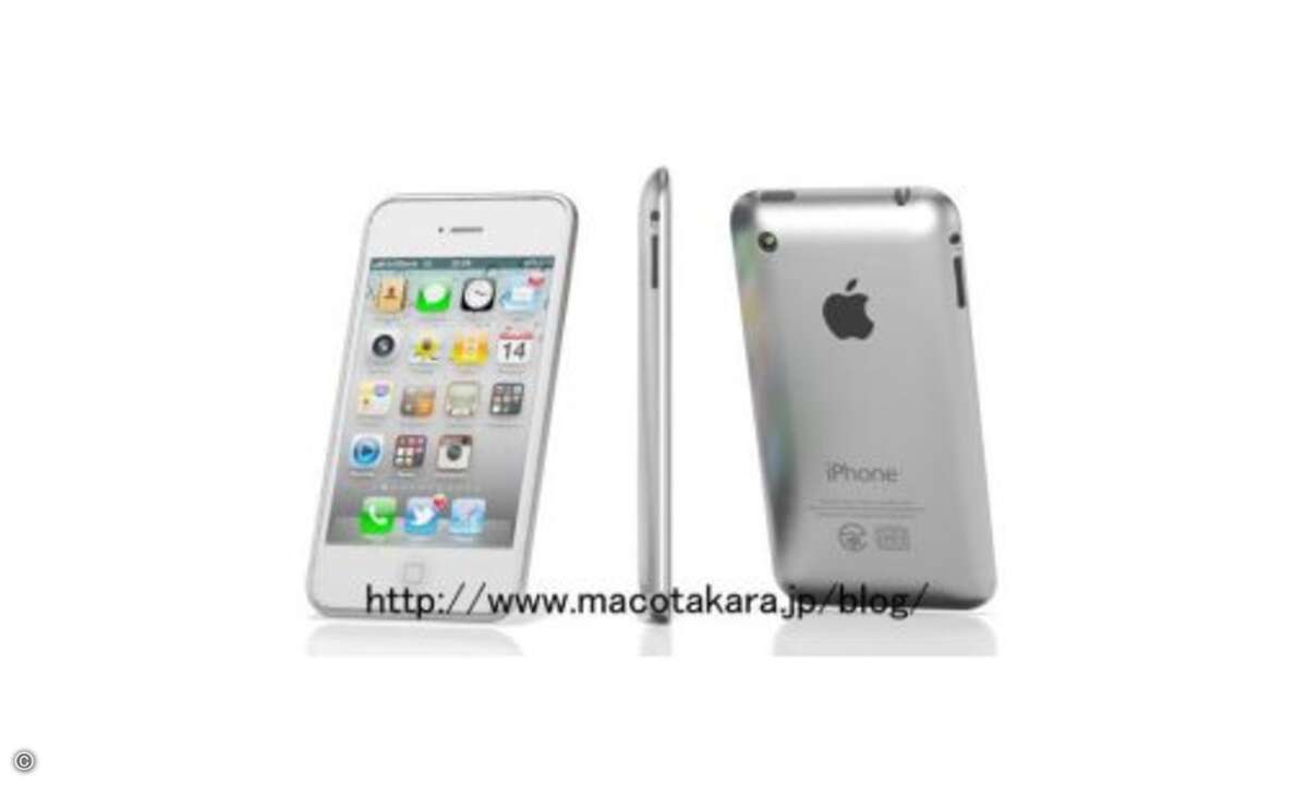 iPhone 5 Konzept von macotakara.jp
Das japanische Apple-Magazin macotacara.jp ist konservativer: Das iPhone 5 kommt mit einer gewölbten Alumium-Rückseite und macht damit optisch einen Sprung zurück zur ersten iPhone-Generation.
© macotakara.jp