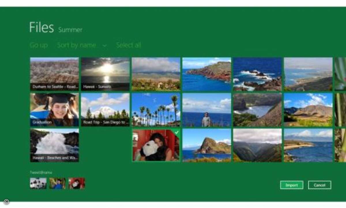 Alles an einem Platz: Mediendateien zum Versenden oder Sharen.
© Microsoft (Build Conference 2011, Anaheim)