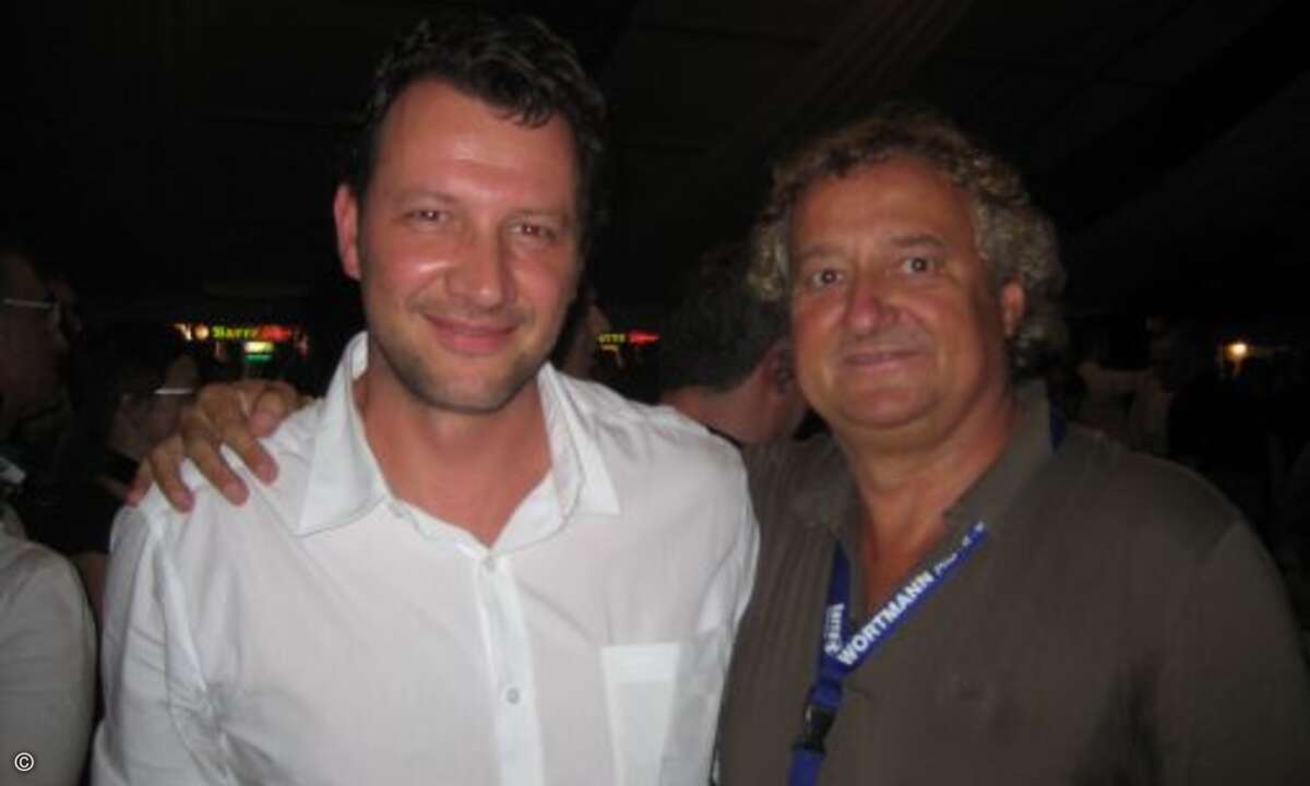 Gratulanten aus der Distributionsszene: Mark Scherer (Action IT) und Joachim Paggen (Maxcom)