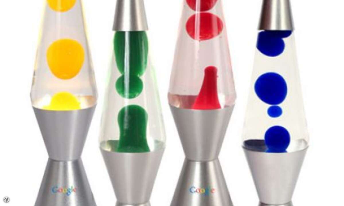 Google-Lavalampe: Angeblich stehen diese Lavalampen auch in den Büros der Google-Angestellten. Auch für jeden Google-Fan ein Muss.
Foto: www.googlestore.com