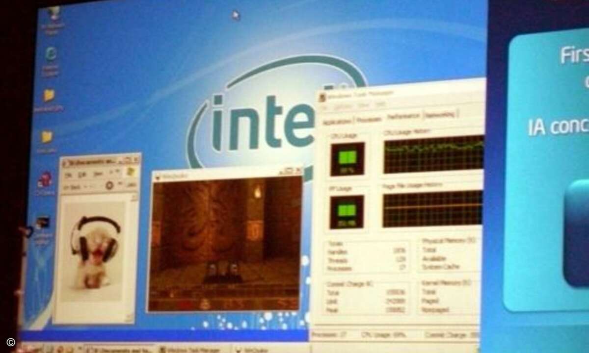 © PC Magazin
Claremont ist schnell genug für WinQuake - betrieben mit einer winzigen Solarzelle.