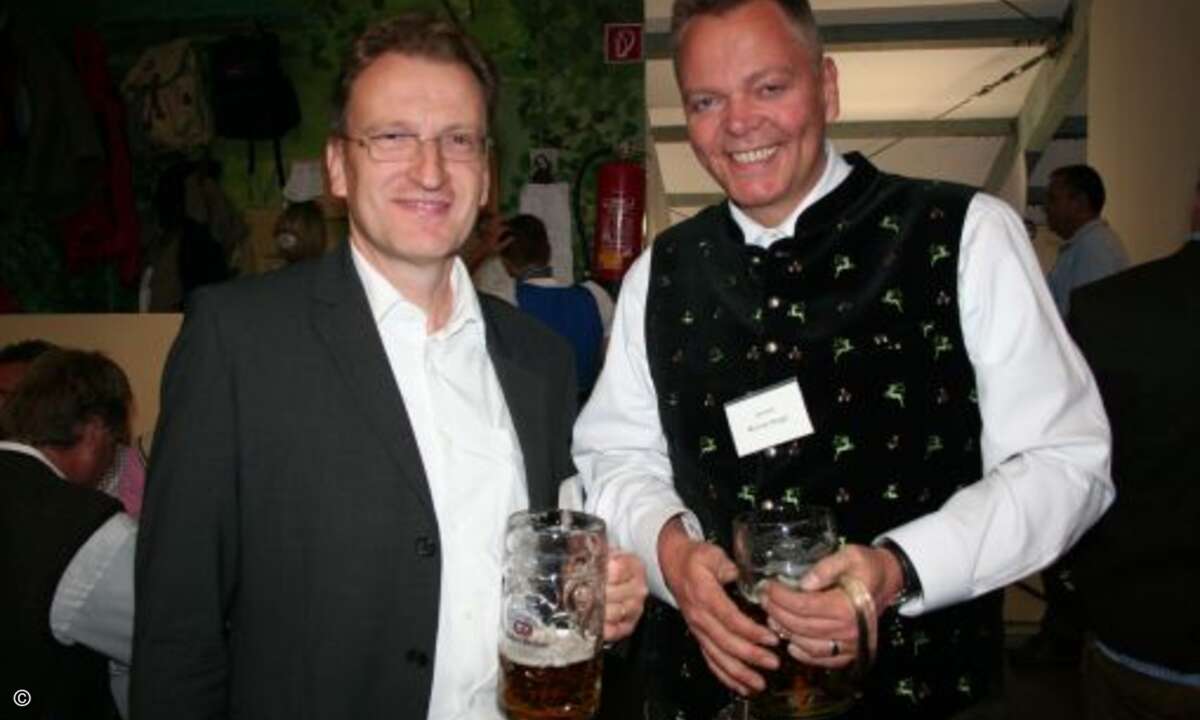 Lexmark-Chef Hartmut Rottstedt und Michael Nagel