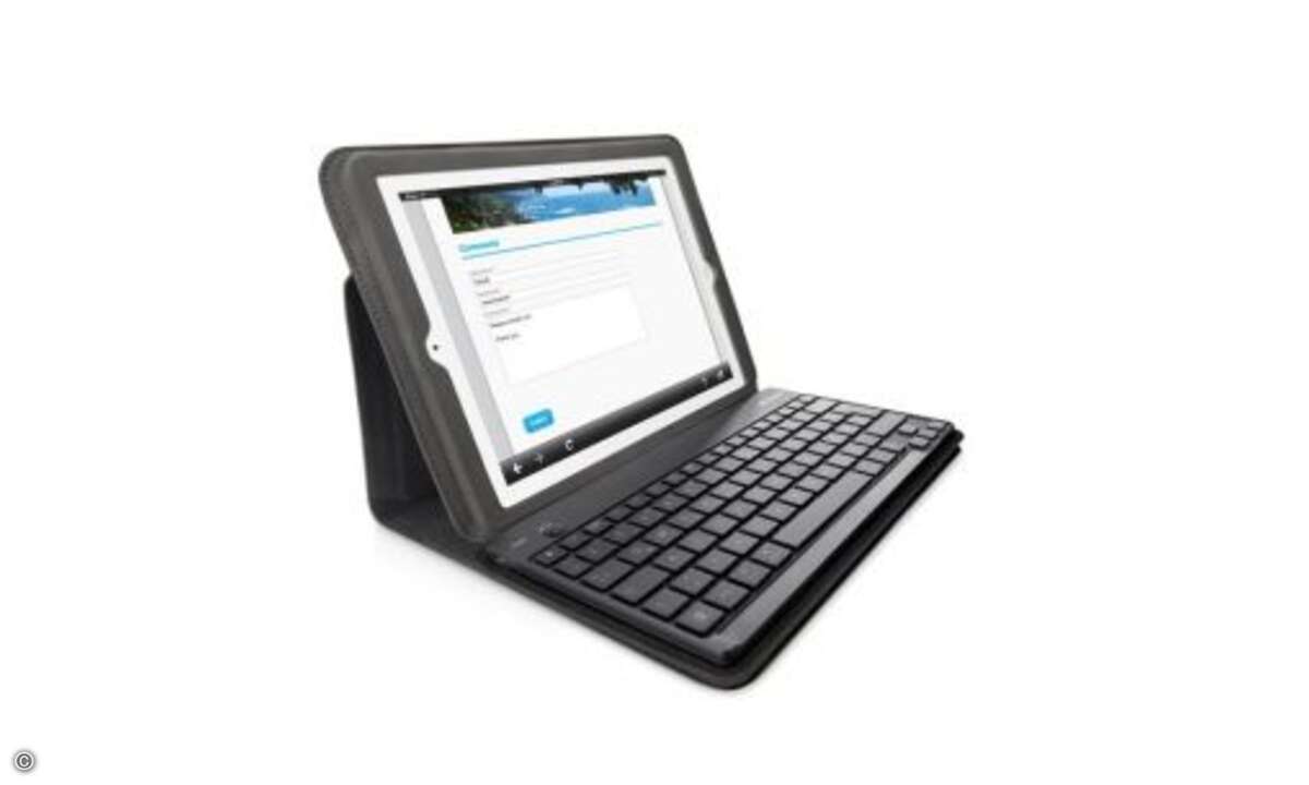 .. mit einer integrierten Bluetooth-Tastatur ...
© Belkin