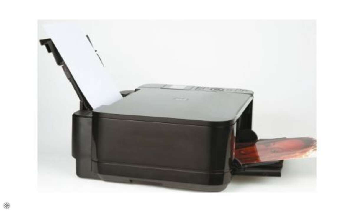 Canon Pixma MG5250

Stellfläche, zirka (TxB): 64x45cm

Papierzufuhr: hinten und unten

Automatischer Duplexdruck: ✔

Kosten SW/Foto: 5/81 Cent

© PC Magazin