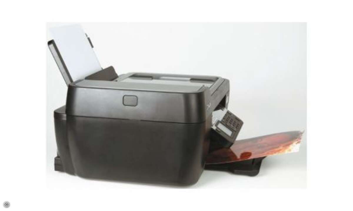 Lexmark Prospect Pro 205
Stellfläche, zirka (TxB): 55x48cm
Papierzufuhr: hinten
Automatischer Duplexdruck: ✔
Kosten SW/Foto: 8,3/44 Cent
© PC Magazin