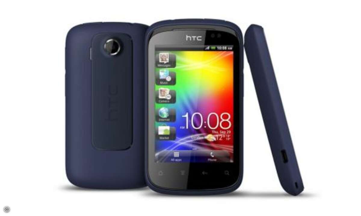 Das HTC Exlplorer gibt es in Metallic Blue ...