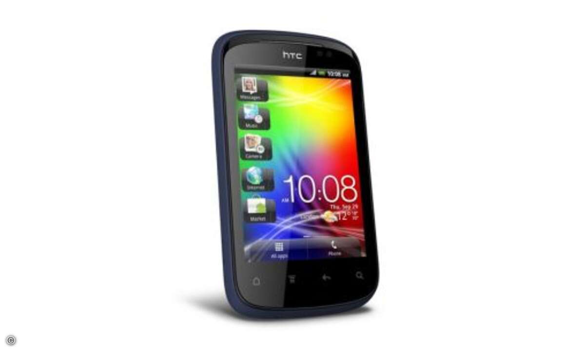 .. und nutzt Android 2.3 sowie HTC Sense.