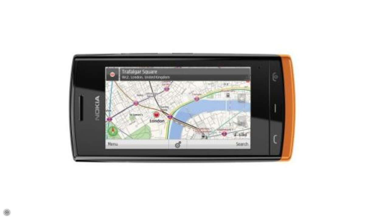 Nokia 500
Mit dem 500 bringt Nokia in Kürze das erste Symbian-Smartphone mit Gigahertz-Prozessor auf den Markt. Das Touchscreen-Modell läuft mit der neuesten Systemversion Anna und soll nur 200 Euro kosten.