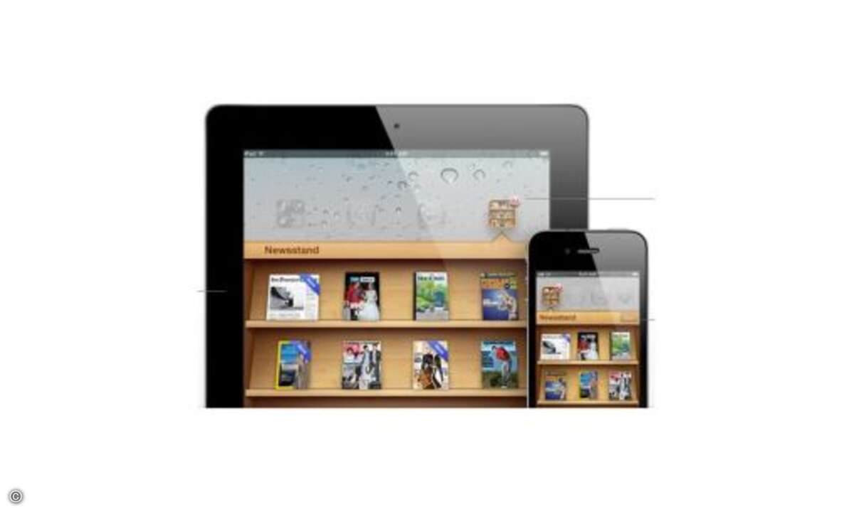 Newsstand
Zeitschriften-Abos aus dem App-Store werden nun einem
