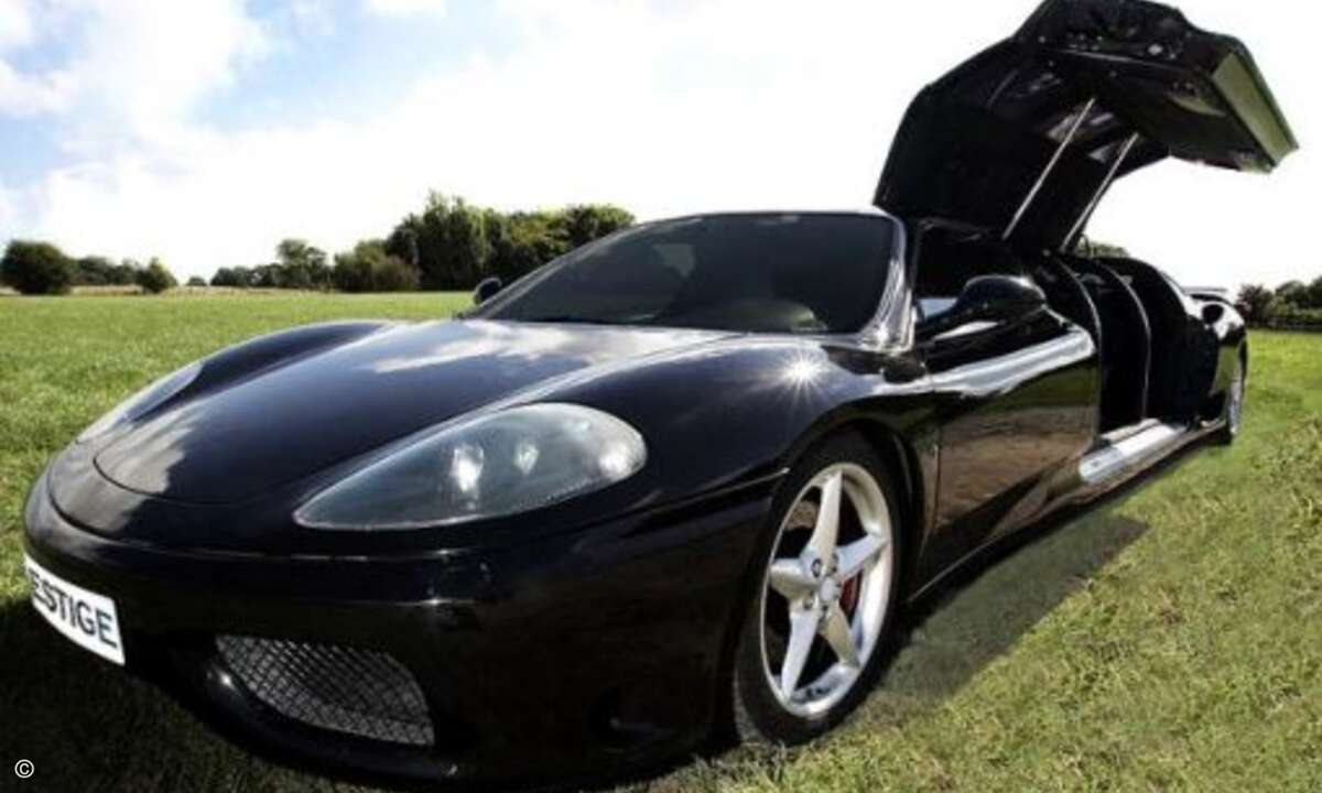 So schnell kann Luxus sein: Im langen Ferrari ...