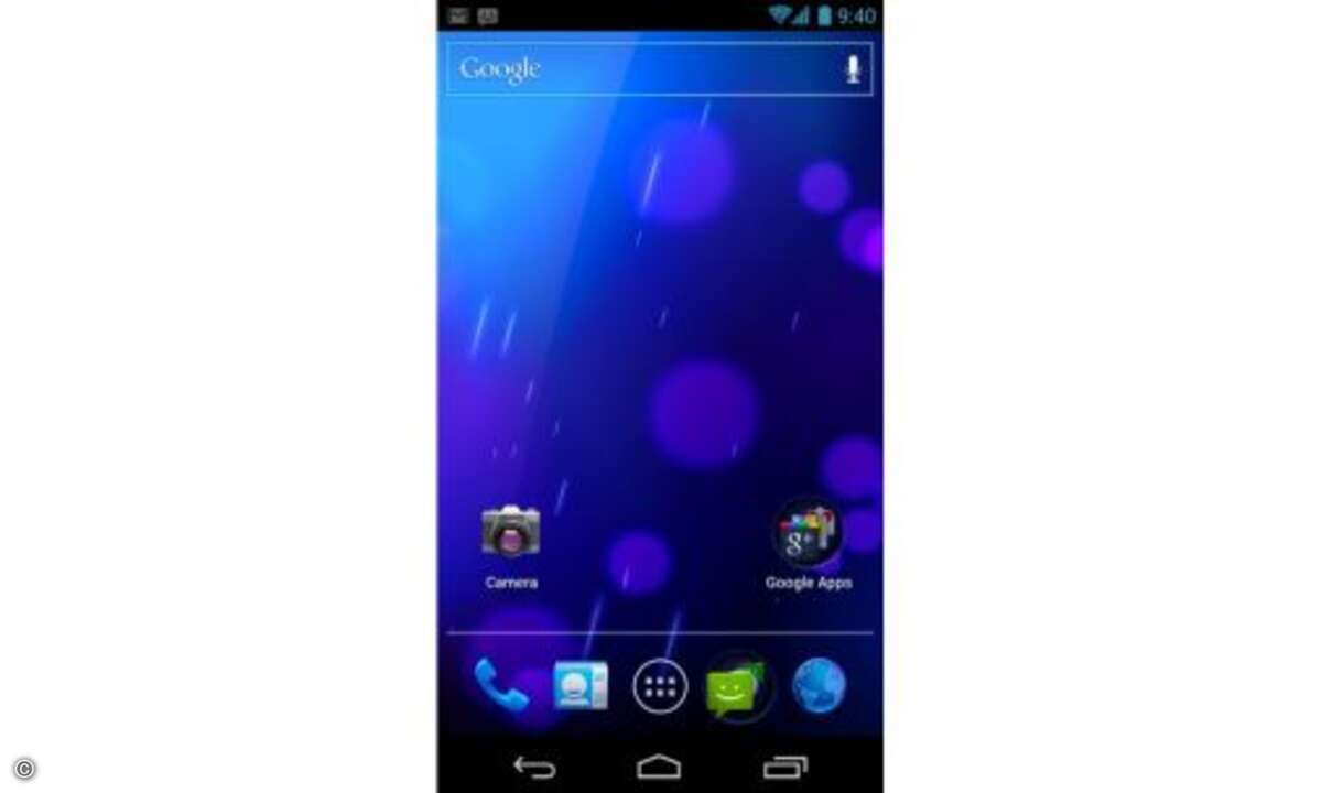 Der Home-Bildschirm von Android 4.
© Google