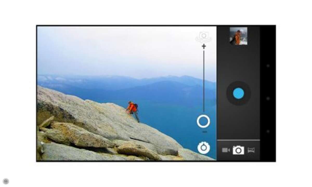 Die Kamera-App mit Panoramafunktion.
© Google