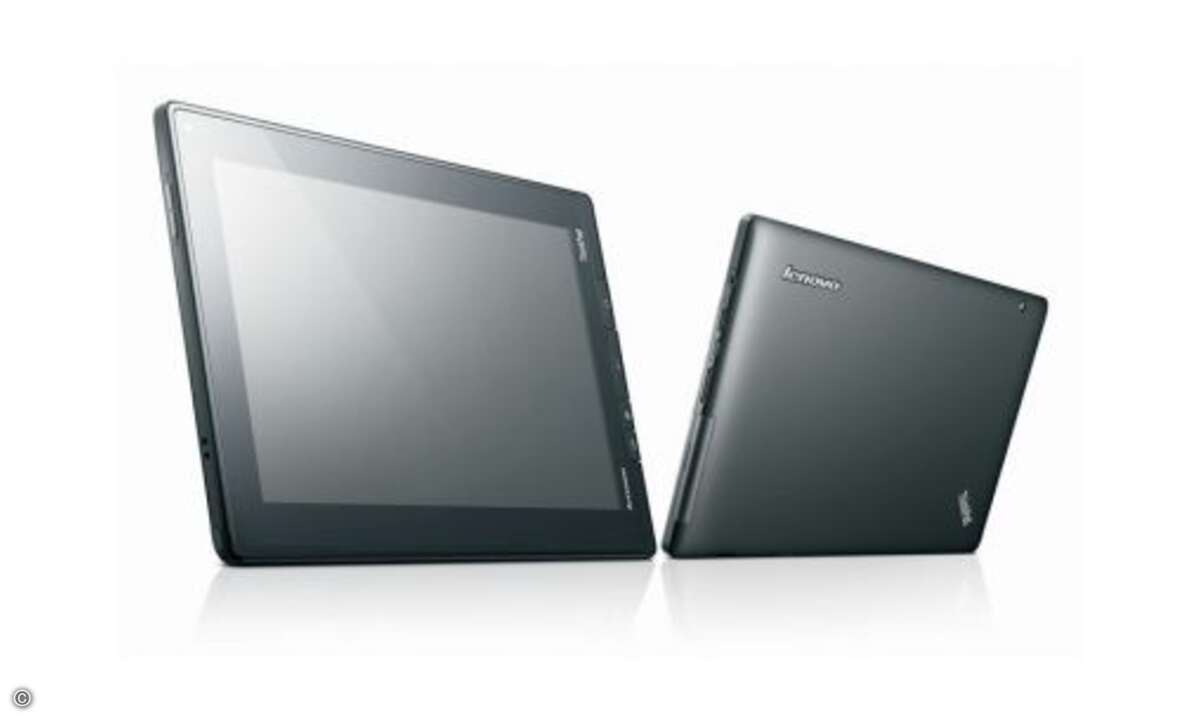 Lenovo Think Pad Tablet
Der interne Speicher liegt je nach Ausführung bei 16, 32 oder 64 Gigabyte; die Wahl haben Sie auch in Sachen 3G-Modul – entsprechend steigt der Preis. Bei den Schnittstellen zur Außenwelt zeigt sich das Think Pad Tablet fle