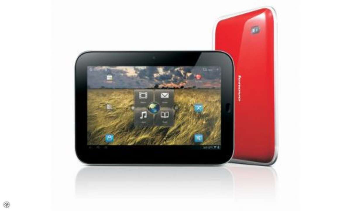 Lenovo Idea Pad K1
Ebenfalls vorhanden: zwei Kameras. Vorne kommt eine 2-Megapixel-Optik für Videochats zum Einsatz, auf der Rückseite ein 5-Megapixel-Exemplar für hochwertigere Bilder und Videos. Diese lassen sich dann über den im Gehäuse integri