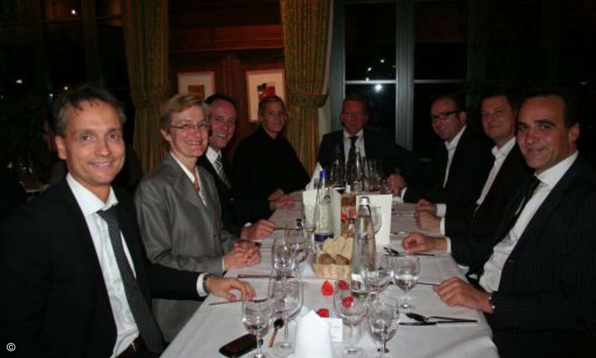 Marc Müller und Isabelle Roux-Buisson (beide Tech Data), Bernd Tillmann (Tarox), Sandra Hanel (CRN), Gerald Holler (Compris), Oliver Kaiser und Reiner Schwitzki (Also Actebis)
