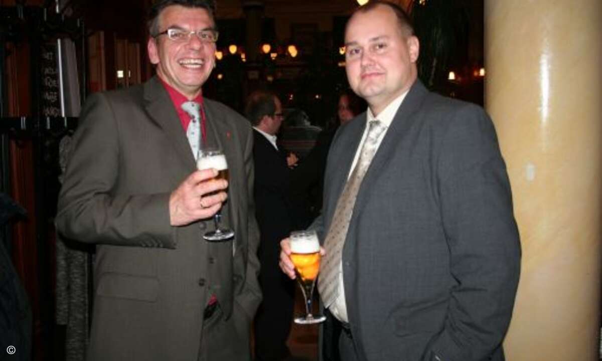 Helmut Stegemann (Michael Telecom) und Sascha Zyballa (Pilot)