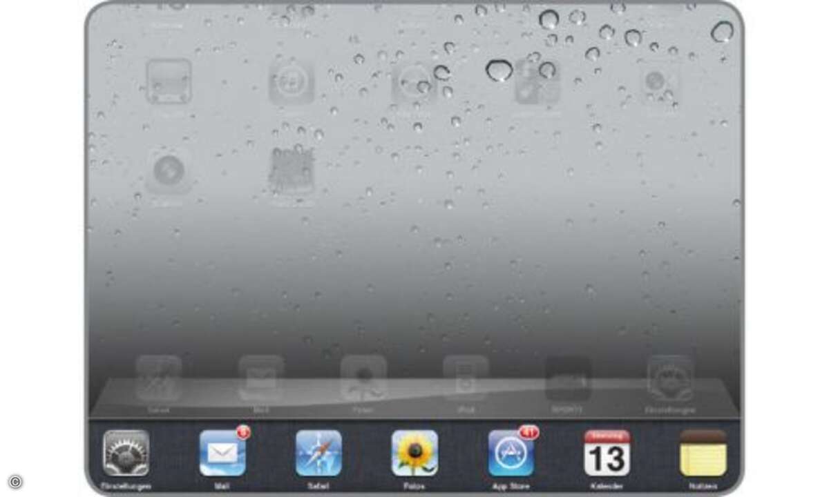Hintergrundaktivitäten
Drücken Sie zwei Mal hintereinander den Homebutton des iPad, um die Multitaskingleiste im unteren Bildschirmbereich einzublenden. Hier finden Sie alle zuletzt verwendeten Anwendungen eingefroren und chronologisch gelistet – so