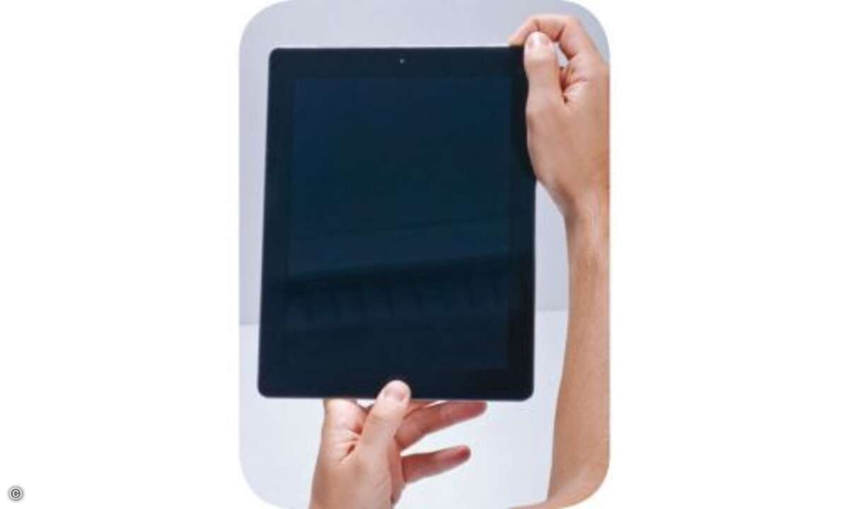Starthilfe Kommt selten vor, kann aber mal passieren: Wenn das iPad nicht mehr reagiert, hilft nur ein Kaltstart. Hierfür rund zehn Sekunden Home- und Ein-/Ausschalter gleichzeitig drücken.