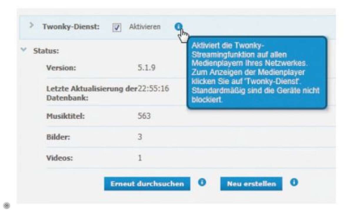 WD My Book Live 1TB

Zur Anzeige der Online-Hilfe des My Book Live zeigt man mit der Maus auf den Infokreis.
© Hersteller/Archiv