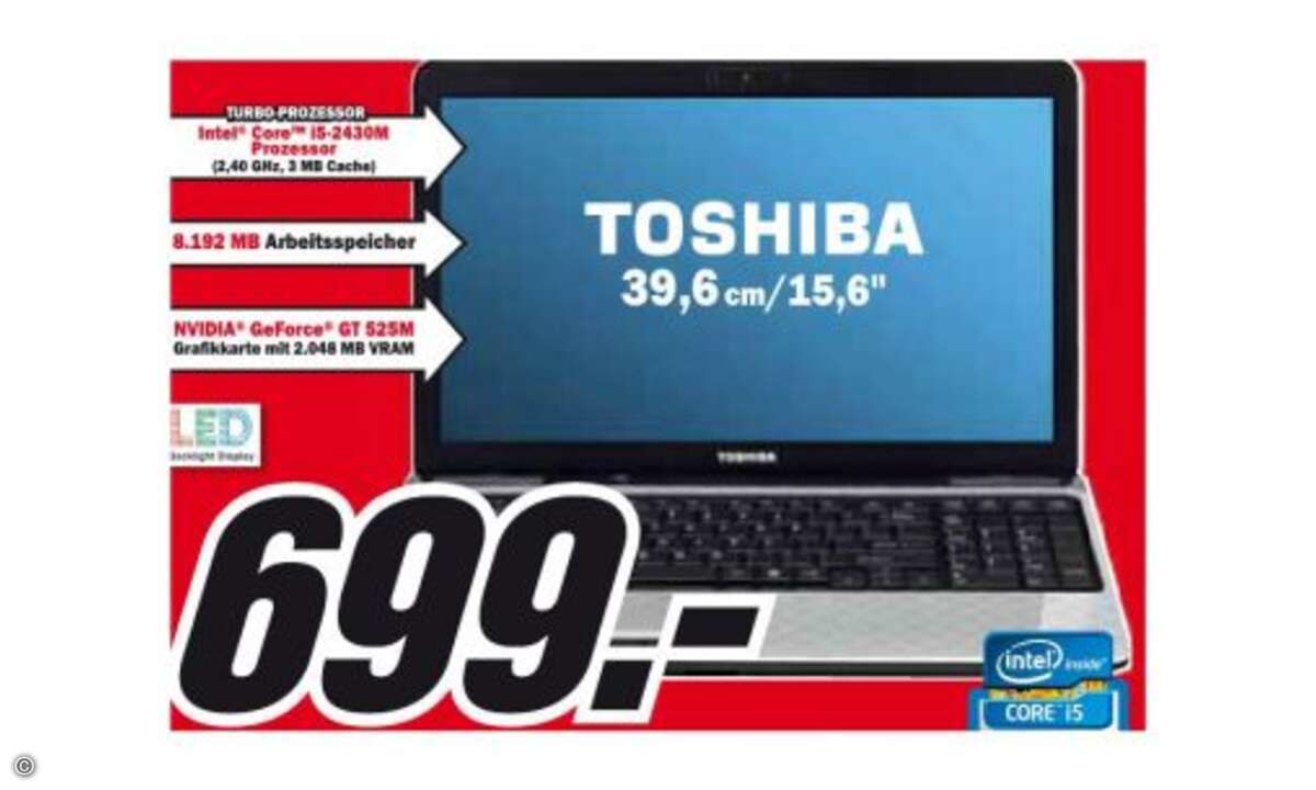 Toshiba Satellite L750-16W

Das Toshiba Satellite L750-16W hat ebenfalls eine Core i5-2430M CPU und eine 750 GByte Festplatte bei einem 15,6 Zoll Formfaktor. Im Gegensatz zum Lenovo hat es aber 8 GByte RAM und eine dedizierte Grafikkarte Nvidia GeF