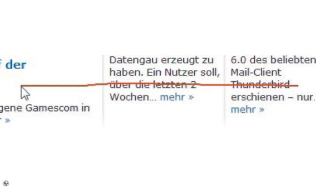 Guter Anhaltspunkt: Jede Mausgeste hinterlässt ihre Spur, solange die rechte Maustaste gedrückt bleibt.  Tipp 2: Dank Mausgesten schneller navigieren  Der norwegische Alternativ-Browser Opera hat Mausgesten populär gemacht: Mausbewegungen bei gedrück