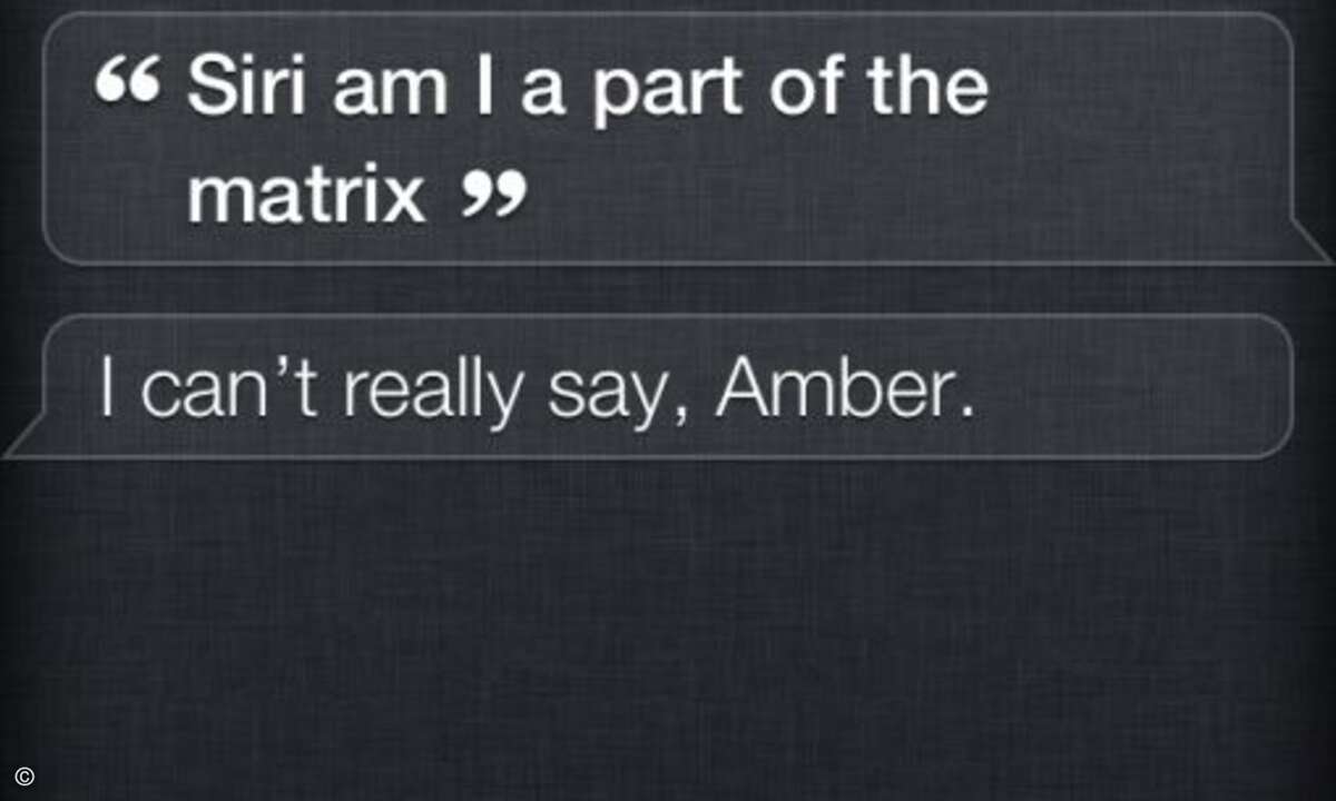 Willkommen in der Matrix - Good morning, Mrs Siri.
