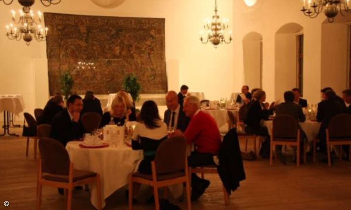 Zum Abendessen ging's auf die Burg Trausnitz, wo