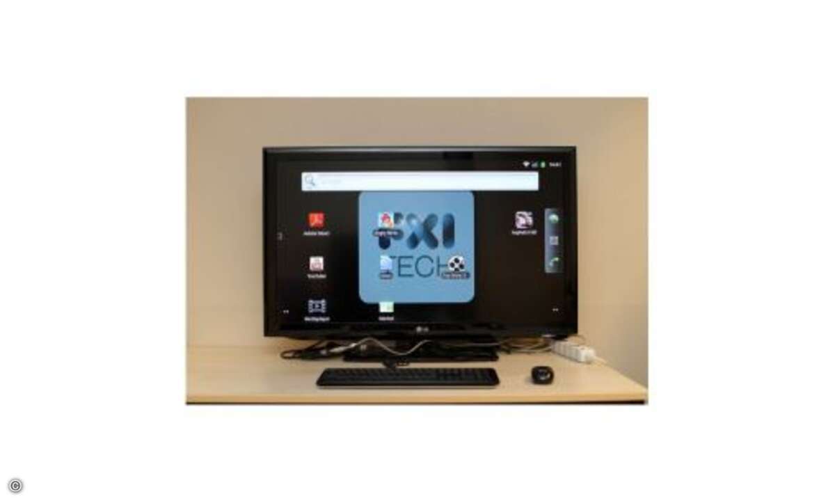 Android auf einem LG Monitor, der über HDMI angesprochen wird. © FXI