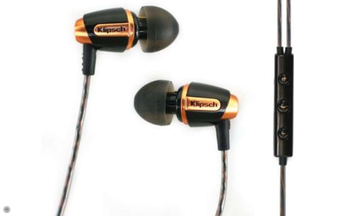 Klipsch S 4 (65 Euro) / S 4i (100 Euro)
Die Klipsch-Hörer aus der Image-Serie gibt es als reinen In-Ear-Hörer für 65 Euro oder die iPhone- und iPod- kompatible Version für rund 100 Euro. Die i-Version bietet volle Smartphone-Unterstützung, mit Ruf