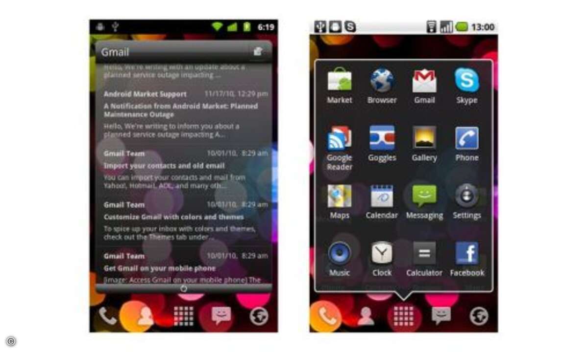 Launcher Pro
Praktisch: Wenn man eine App etwas länger über den Papierkorb zieht, landet man direkt im Deinstallationsmenü und kann sie komplett vom System entfernen. Ebenfalls überzeugend ist die Möglichkeit, bis zu 15 Shortcuts am unteren Rand d