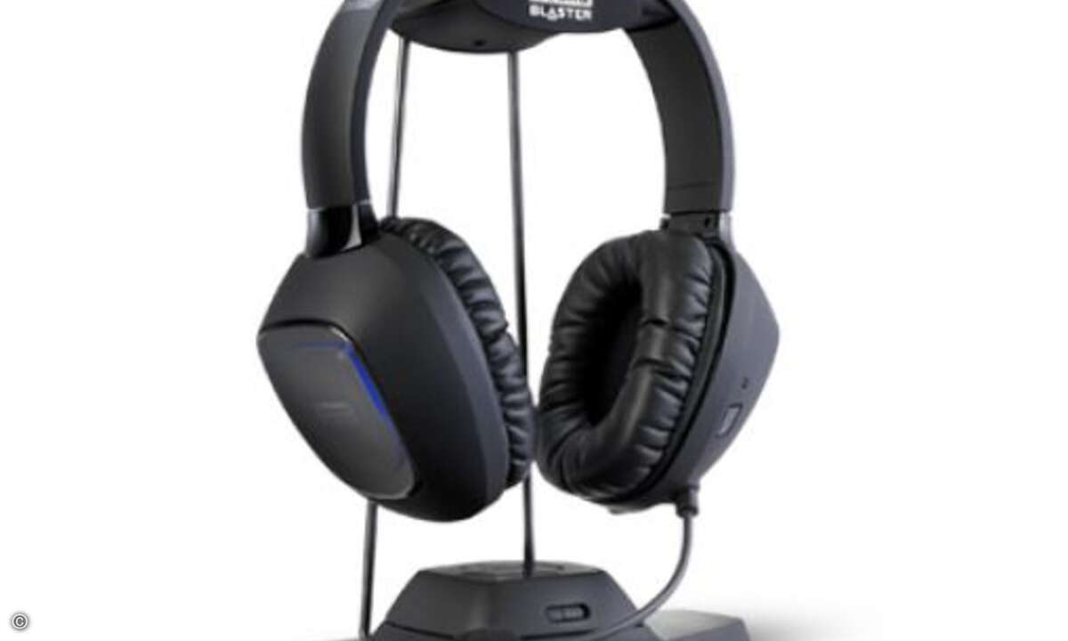 Das 3D Omega Wireless kommt auch mit Xbox und Playstation problemlos klar. Satter Sound und hoher Tragekomfort als Markenzeichen. © Creative