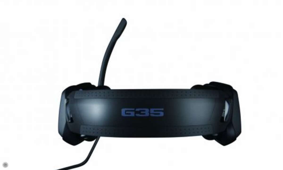 Dank drei verschiedener Kopfpolster läßt sich das G35 optimal anpassen. © Logitech