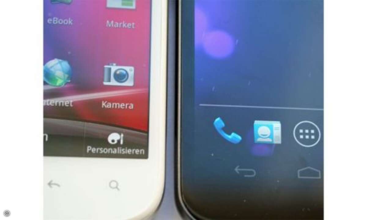 Display Das Sensation XL schafft damit eine Pixeldichte von 199 ppi (Pixel per Inch / Pixel pro Zoll), das RAZR 316 ppi. Zum Vergleich: mit seiner scharfen Retina-Anzeige kommt das iPhone 4(S) auf 336 ppi. © connect