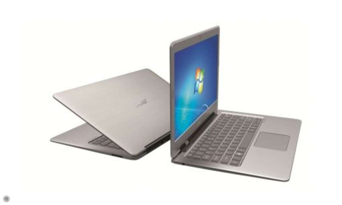 Ultrabooks
Die Hersteller haben schnell reagiert und bereits erste Modelle in den Handel gebracht, an erster Stelle stehen hier das Acer Aspire S3, das Asus Zenbook, das Lenovo IdeaPad U300 und das Toshiba Portege Z835. Auf dem Foto ist das Aspire