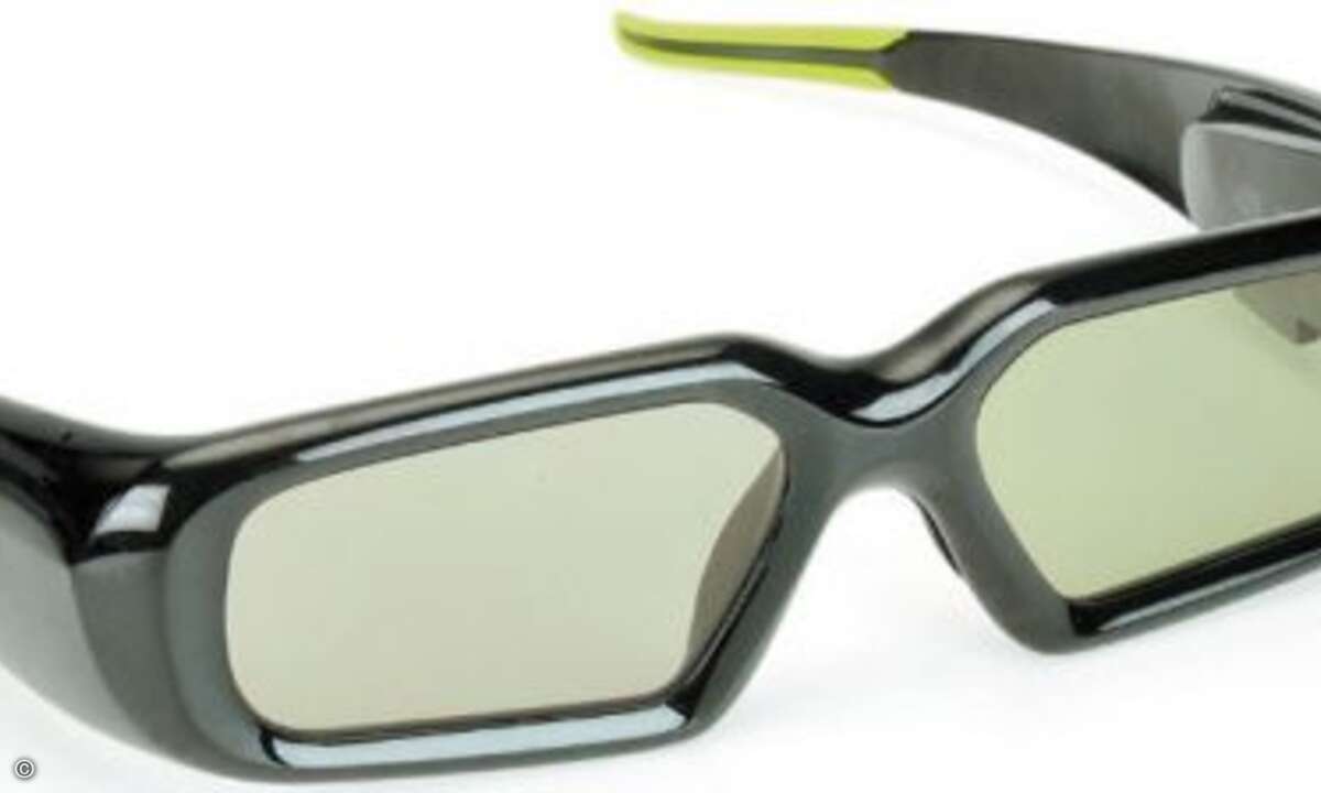 Die Nvidia-Brille kommuniziert über Infrarot mit dem PC. A