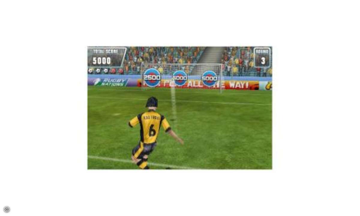 Bone Cruncher Soccer  ... wer sein Können unter Beweis stellen möchte, kann mit dem Spiel Bone Cruncher Soccer Distanzschüsse per Fingerwisch vollführen und dabei in bekannter Torwand-Manier Buttons mit unterschiedlicher Punktezahl im Tor abschießen.