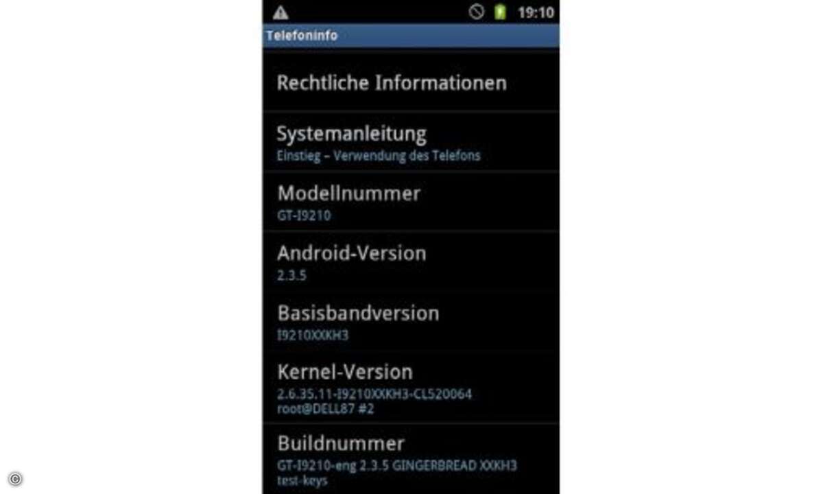 Samsung Galaxy S2 LTE Lecker Lebkuchen: Die Android-Version 2.3.5 (Gingerbread) enthält bereits Anpassungen für den 4G-Funk und für NFC-Verbindungen. © connect