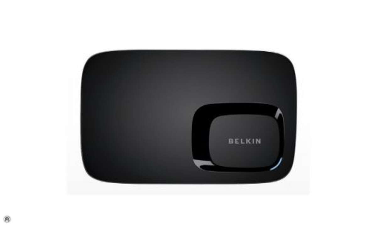 Belkin Screencast AV 4 port Gleich vier HDMI-Eingänge besitzt die Belkin-Box für 300 Euro, um vier Quellen drahtlos zum TV zu übertragen. Dabei soll es sogar möglich sein, 3DInhalte zu übermitteln. Dank WHDI-Technik liegt die maximale Entfernung zwi
