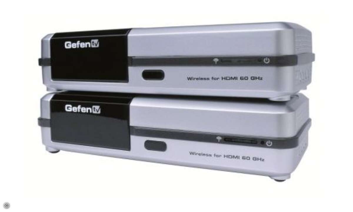 Gefen GTV-WIRELESSHD Drahtlose Bild- und Tonübertragung in optimaler Qualität ist mit der Gefen-Lösung möglich. HDMI-Signale mit Full-HD-Auflösung und HD-Ton werden verlustfrei übertragen, solange Sichtkontakt und eine maximale Entfernung von neun M