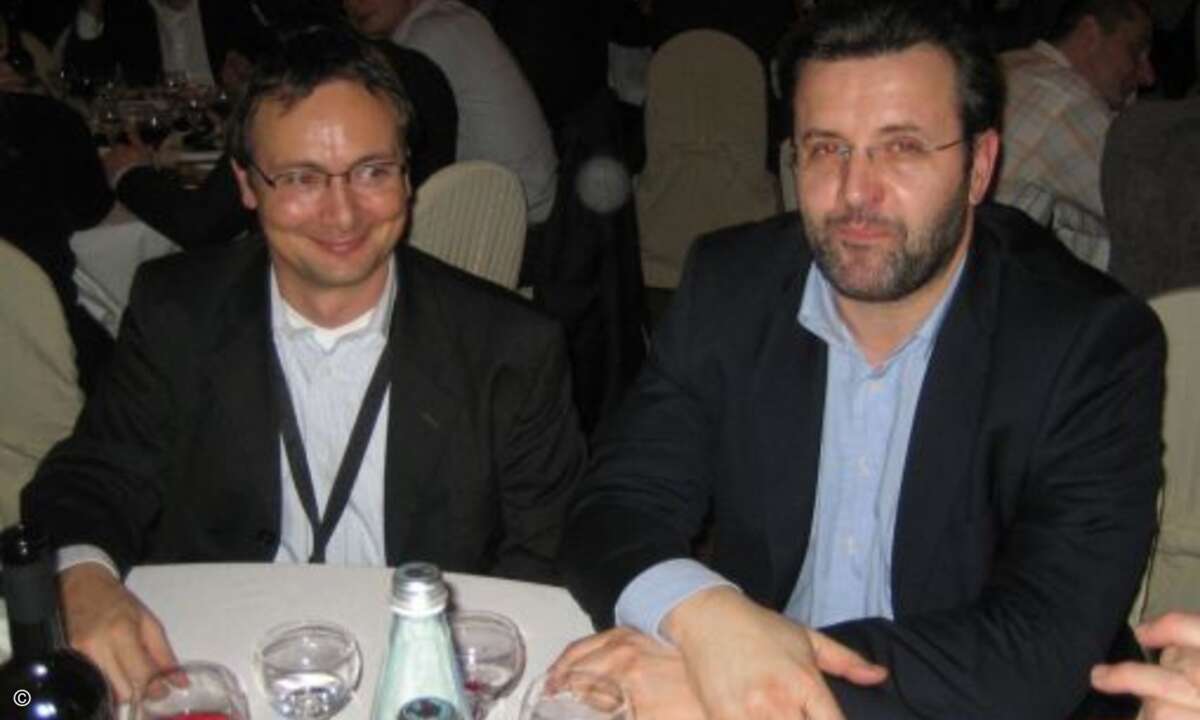 Frieder Zimmermann (Matrix) und Turcsan Ferenc (Humansoft)