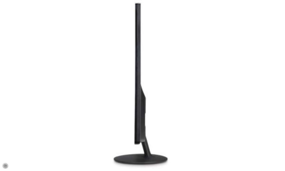 Der Acer S240HLBID ist ein besonders schmaler LED Monitor mit einer sichtbare Diagonale von 61 cm (24 Zoll) und einer Auflösung von 1920 x 1080 Pixel. Der Kontrast beträgt 100.000.000:1, die Helligkeit 250 cd/m², die Reaktionszeit 5 ms. Das Gerät hat