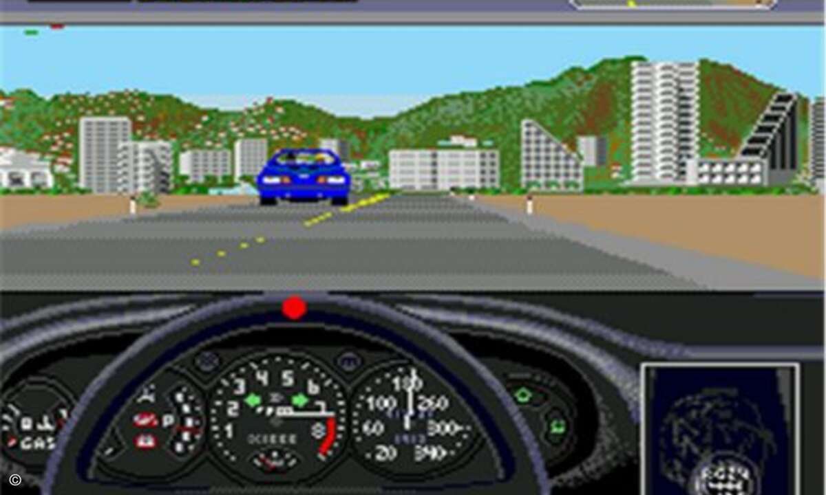 Test Drive 2 The Duel führte 1989 einen Computergegner ein, mit dem man sich im Rennen messen konnte.