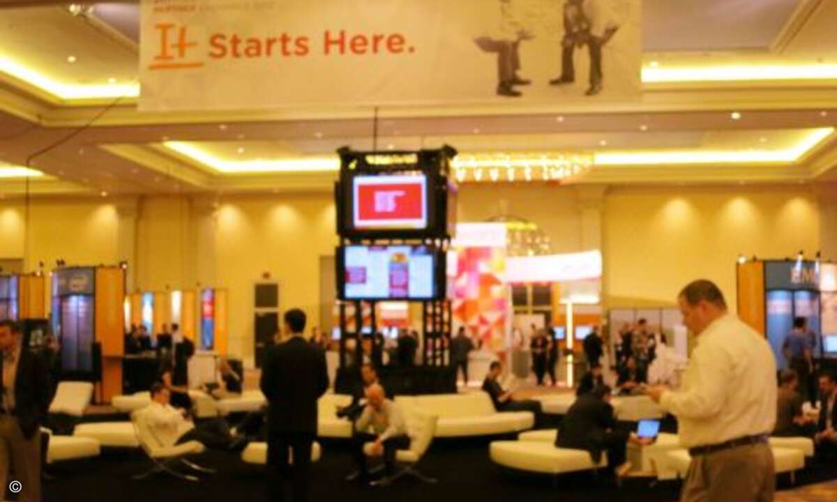 Die Sponsoren der VMware Partner Exchange prägten den überschaubaren Ausstellungsbereich.