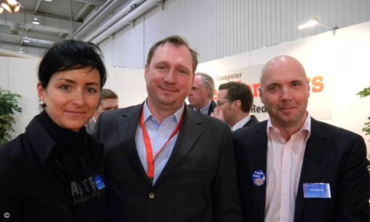 Katja Förster (Komsa), Thomas Noeske (CRN) und Uwe Bauer (Komsa, Aetka)